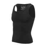 Men's Slimming Singlet Body Shaper - Black - Shirt - XXXL - Nylon Spandex - image 6