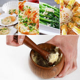 Wood Garlic Spice Crusher - Brown - Mortar and Pestle - Bamboo Wood - image 8