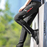 Men's Running Cycling Sports Pants - Black - 4XL - Polyester Spandex - image 3
