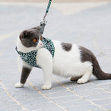 Cat Harness Walking Lead Vest Set - Green - Cat Vest Harness Leash - XL - Nylon/Canvas - image 5