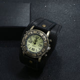 Men's Casual Roman Punk Retro Watch - Light Brown - Punk Watch - M - Stainless Steel / PU Leather - image 7