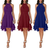 Women's Elegant Halter Evening Dress - Black - Cocktail Dress - 5XL - Polyester Chiffon - image 10