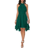 Women's Elegant Halter Evening Dress - Green - Cocktail Dress - 5XL - Polyester Chiffon - image 16