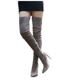 Funki Buys | Boots | Women's Thigh High Pull On S... - Black : Thigh High Stiletto Boots / 43 B / Suede PU Leather - image 21