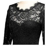 Women's Lace Overlay Long Ball Dress - Burgundy - Gown - XXXL - Chiffon/Lace - image 14
