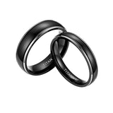 Black Titanium Wedding Band Ring 1 Pcs - Black - Wedding Band 4mm - 13 - Tungsten Carbide - image 22