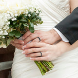 Black Titanium Wedding Band Ring 1 Pcs - Black - Wedding Band 4mm - 13 - Tungsten Carbide - image 5
