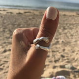 Unisex Adjustable Holding Hands Hug Ring - Gold 1 - Hug Ring - One Size - Zinc Alloy - image 7