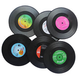 Funki Buys | Coasters | Vinyl Record Music Coaster 6 Pcs Set - Black / 4.13" x 0.98" / BPA Free Plastic - image 7