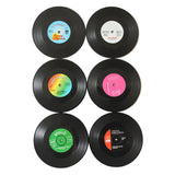 Funki Buys | Coasters | Vinyl Record Music Coaster 6 Pcs Set - Black / 4.13" x 0.98" / BPA Free Plastic - image 10