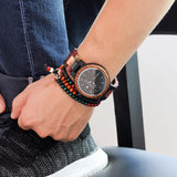 Men's Women's Couples Wood Watches - Black - Men's Watch - 1.73 x 0.82 x 0.45" - Wood - image 4
