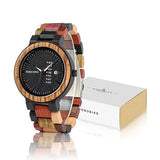 Men's Women's Couples Wood Watches - Black - Men's Watch - 1.73 x 0.82 x 0.45" - Wood - image 21