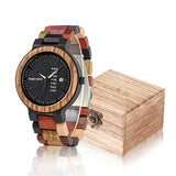 Men's Women's Couples Wood Watches - Black - Men's Watch - 1.73 x 0.82 x 0.45" - Wood - image 20