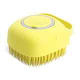 Pet Shampoo Brush and Dispenser - Yellow - Pet Bath Brush - 3.1" x 3.1" x 2.2" - Silicone Rubber - image 4