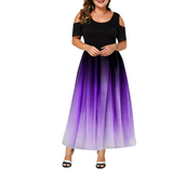 Women's Plus Size Prom Gradient Dress - Purple - Dress - 6XL - Polyester/Chiffon/Spandex - image 30