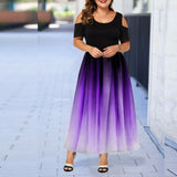Women's Plus Size Prom Gradient Dress - Red - Dress - 6XL - Polyester/Chiffon/Spandex - image 12