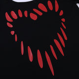 Women's Love Heart Printed Plus Size Shirt - Black/Red - Shirt - 5XL - Polyester - image 7