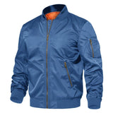 Men's Military Aviator Bomber Jacket - Blue - Royal Blue / Bomber Jacket - CN 4XL(US 2XL) - Polyester - image 7