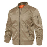 Men's Military Aviator Bomber Jacket - Khaki - Bomber Jacket - CN 4XL(US 2XL) - Polyester - image 5
