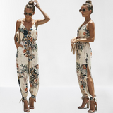 Funki Buys | Pants | Women's Floral and Solid Fashion Jumpsuit - Black - Floral Jumpsuit / Cotton / 5XL - image 9
