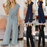 Funki Buys | Pants | Women's Jumpsuit Summer Romper Suit - Black : Elegant Pant Suit / XL / Polyester - image 6