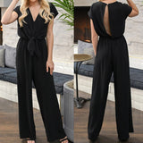 Funki Buys | Pants | Women's Jumpsuit Summer Romper Suit - Black : Elegant Pant Suit / XL / Polyester - image 4