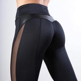 Women's High Waist Workout Yoga Pants - Black - Push Up Yoga Pants - XL - Polyester Spandex - image 2