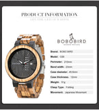 Men's Stylish Wood Quartz Wristwatches - Beige - C-O26 1 / Men's Watch - 8.66 x 1.73 x 0.86 x 0.43" - Wood - image 21