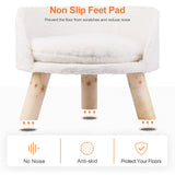 Luxury Nordic Designed Pet Chair Stool - White - Nordic Pet Bed Stool / 61.5cm - Plush / Wood - image 7