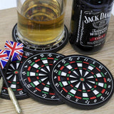 Mini Dart Board 4 Pcs Coaster Bar Mats - Black - Dart Board Coaster - 4.09 x 4.09 x 0.23" - Rubber - image 6
