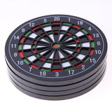 Mini Dart Board 4 Pcs Coaster Bar Mats - Black - Dart Board Coaster - 4.09 x 4.09 x 0.23" - Rubber - image 9