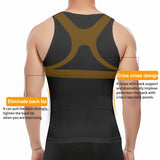 Men's Slimming Singlet Body Shaper - Black - Shirt - XXXL - Nylon Spandex - image 13