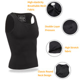 Men's Slimming Singlet Body Shaper - Black - Shirt - XXXL - Nylon Spandex - image 11