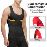 Men's Slimming Singlet Body Shaper - Black - Shirt - XXXL - Nylon Spandex - image 15