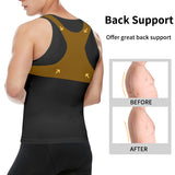 Men's Slimming Singlet Body Shaper - Black - Shirt - XXXL - Nylon Spandex - image 14