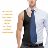 Men's Slimming Singlet Body Shaper - Black - Shirt - XXXL - Nylon Spandex - image 29