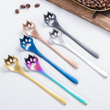 Cute Pointy Ear Cat Paw Coffee Spoons - Mixed - 1 - Any Color Or Style 4 Pcs - S - Stainless Steel - image 4