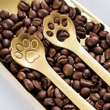 Cute Cat Paw Solid Hollow Coffee Spoons - Mixed - 1 - Any Color Or Style 4 Pcs - S - Stainless Steel - image 3