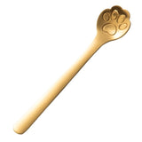 Cute Cat Paw Solid Hollow Coffee Spoons - Gold - 1 - Round Full - 1C - S - Stainless Steel - image 5