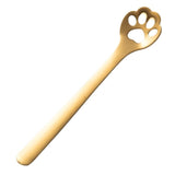 Cute Cat Paw Solid Hollow Coffee Spoons - Gold - 2 - Round Hollow - 1D - S - Stainless Steel - image 6