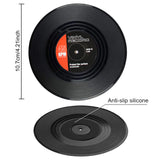 Funki Buys | Coasters | Vinyl Record Music Coaster 6 Pcs Set - Black / 4.13" x 0.98" / BPA Free Plastic - image 9