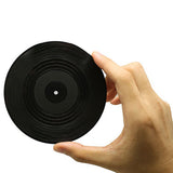 Funki Buys | Coasters | Vinyl Record Music Coaster 6 Pcs Set - Black / 4.13" x 0.98" / BPA Free Plastic - image 4