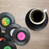 Funki Buys | Coasters | Vinyl Record Music Coaster 6 Pcs Set - Black / 4.13" x 0.98" / BPA Free Plastic - image 15