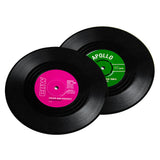 Funki Buys | Coasters | Vinyl Record Music Coaster 6 Pcs Set - Black / 4.13" x 0.98" / BPA Free Plastic - image 6