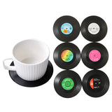 Funki Buys | Coasters | Vinyl Record Music Coaster 6 Pcs Set - Black / 4.13" x 0.98" / BPA Free Plastic - image 11