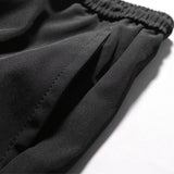 Men's Casual Draw String Cargo Pants - Black - 5XL - Polyester - image 7