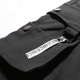 Men's Casual Draw String Cargo Pants - Black - 5XL - Polyester - image 8
