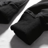 Men's Casual Draw String Cargo Pants - Black - 5XL - Polyester - image 6