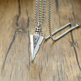 Funki Buys | Cremation Urn Necklaces | Arrowhead Ashes Urn - Silver - Urn Necklace / Stainless Steel / Medium - image 2
