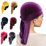 Funki Buys | Durags | Doo Rag Unisex Long Velvet Skull Cap 2 Pcs - Multi - Any Two Bundle / Velvet / One Size - image 15